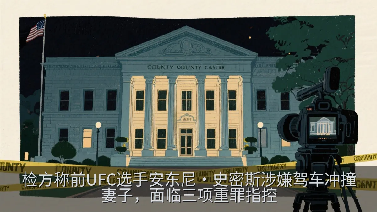 检方称前UFC选手安东尼·史密斯涉嫌驾车冲撞妻子，面临三项重罪指控